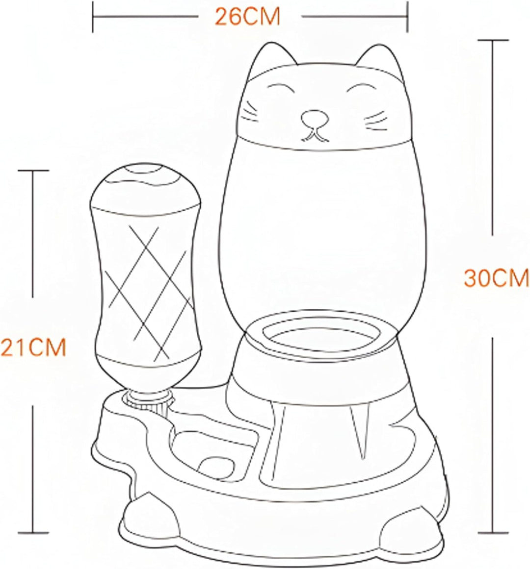 Retoo Futterspender Futterautomat Hunde, Katze, Automatischer, Futterspender Katze, Pet, Feeder, Mit