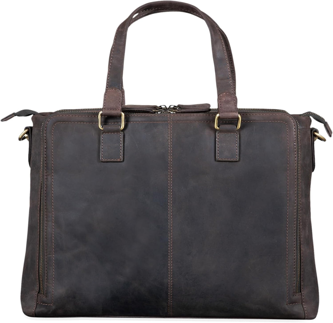 STILORD 'Claire' Businesstasche Damen Leder 15 Zoll Laptoptasche DIN A4 Aktentasche Umhängetasche un