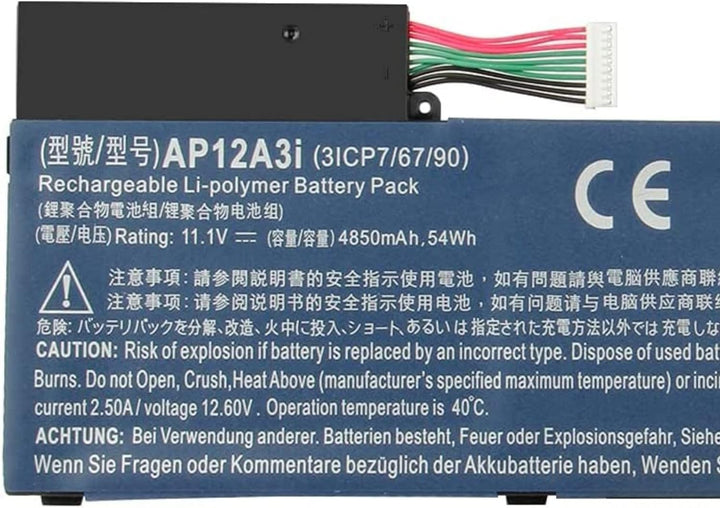 PUGASR AP12A3I Laptop Akku Kompatibel mit Acer Aspire M3/M5 Series Acer Timeline Ultra M3/M5 Series