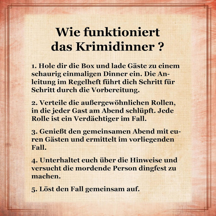 Samhain VERLAG - Real Crime Dinner - Nacht des Wahnsinns für 7-9 Spieler, ab 16 Jahre