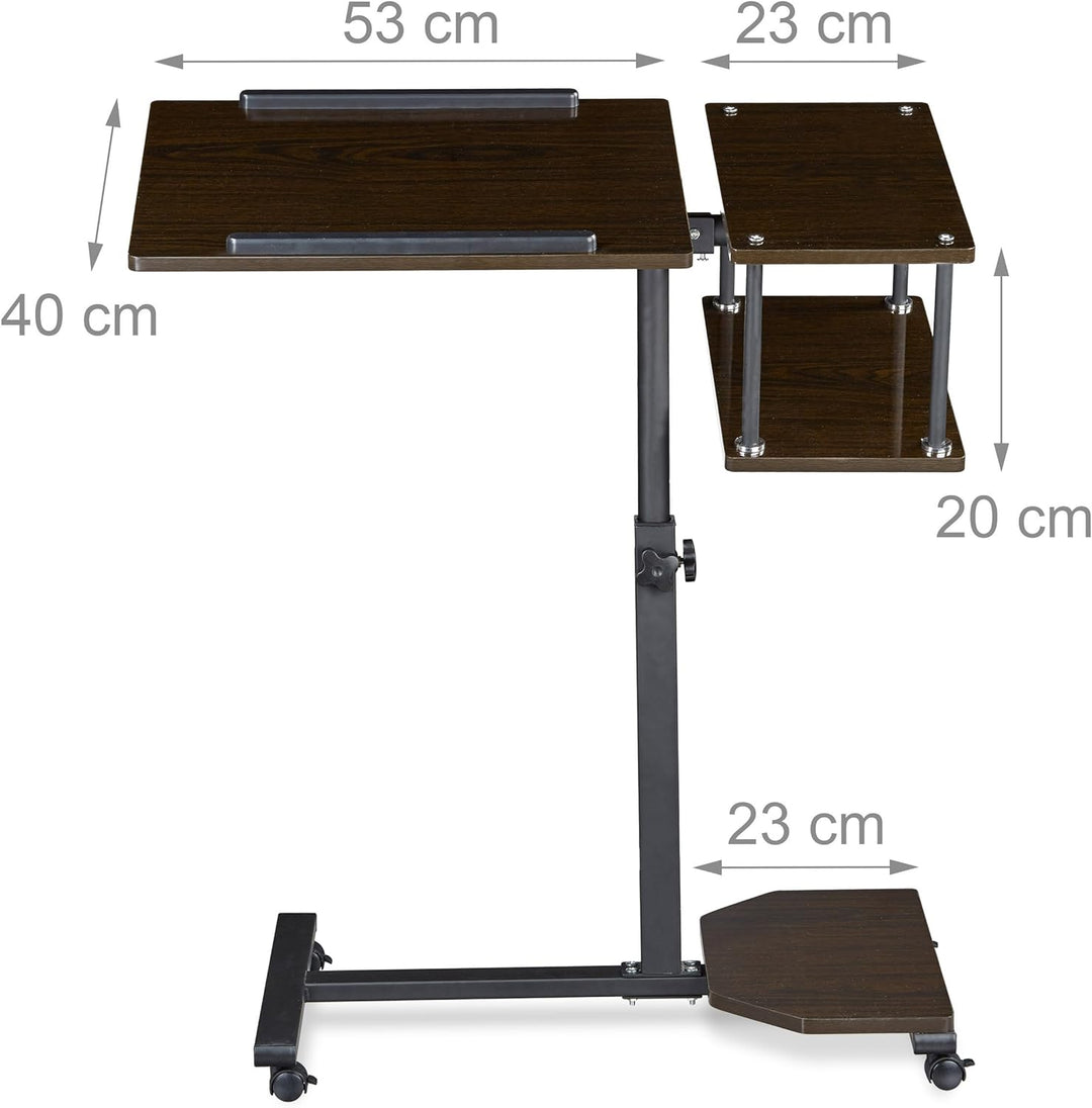 Relaxdays Laptoptisch höhenverstellbar XL HBT: 100 x 77 x 40 cm Grosser Notebook Tisch als Sofatisch