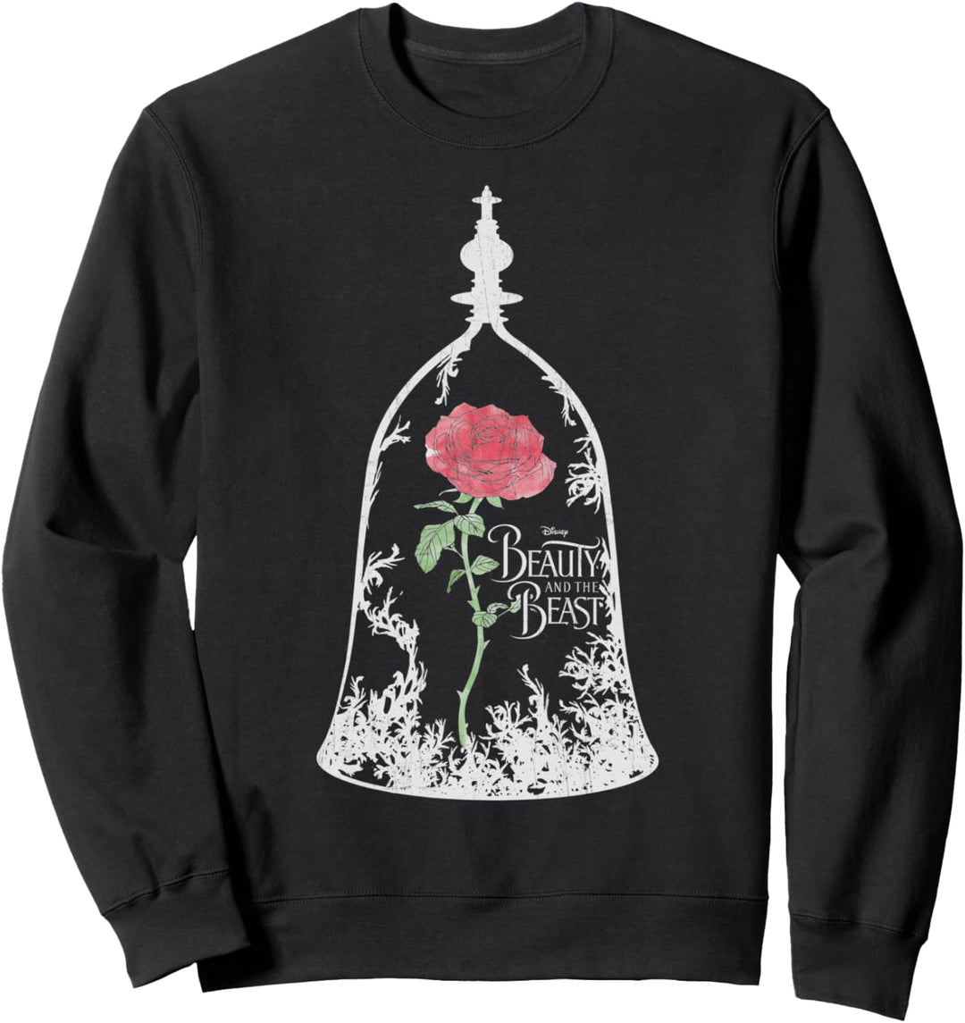 Disney Beauty And The Beast Glass Jar Rose Sweatshirt