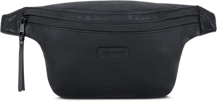 Expatrié Bauchtasche Damen Schwarz - Lucie - Mit Flexiblem Gurt & Schnellfach auf Rückseite - Vegane