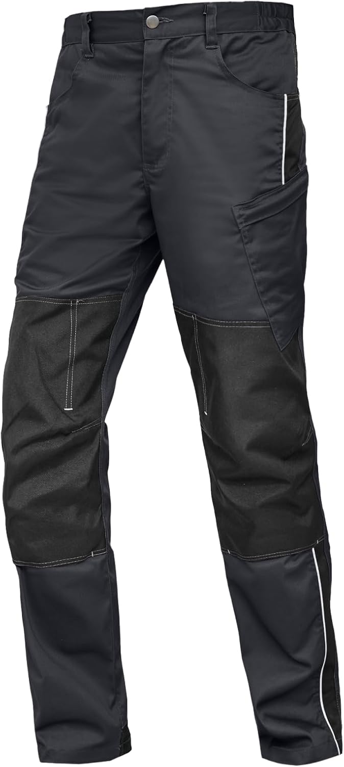 WORK IDEA Herren Stretch-Arbeitshose mit zahlreichen Taschen und Werkzeugtaschen Schwarz 50, Schwarz