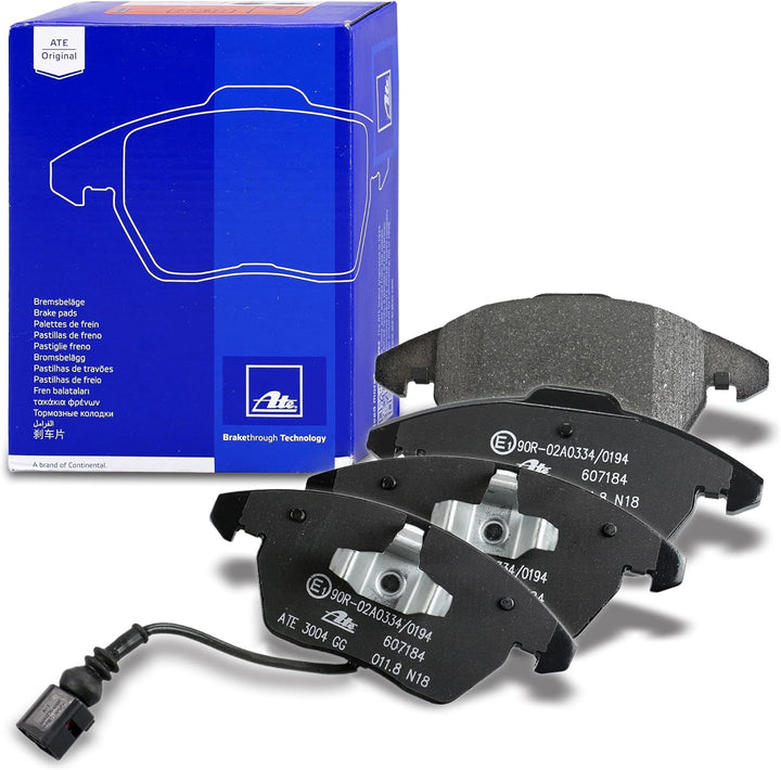 ATE Bremsenset Vorderachse inkl. Power Disc Bremsscheiben Vorne Ø 312 mm Belüftet und Bremsbeläge Vo