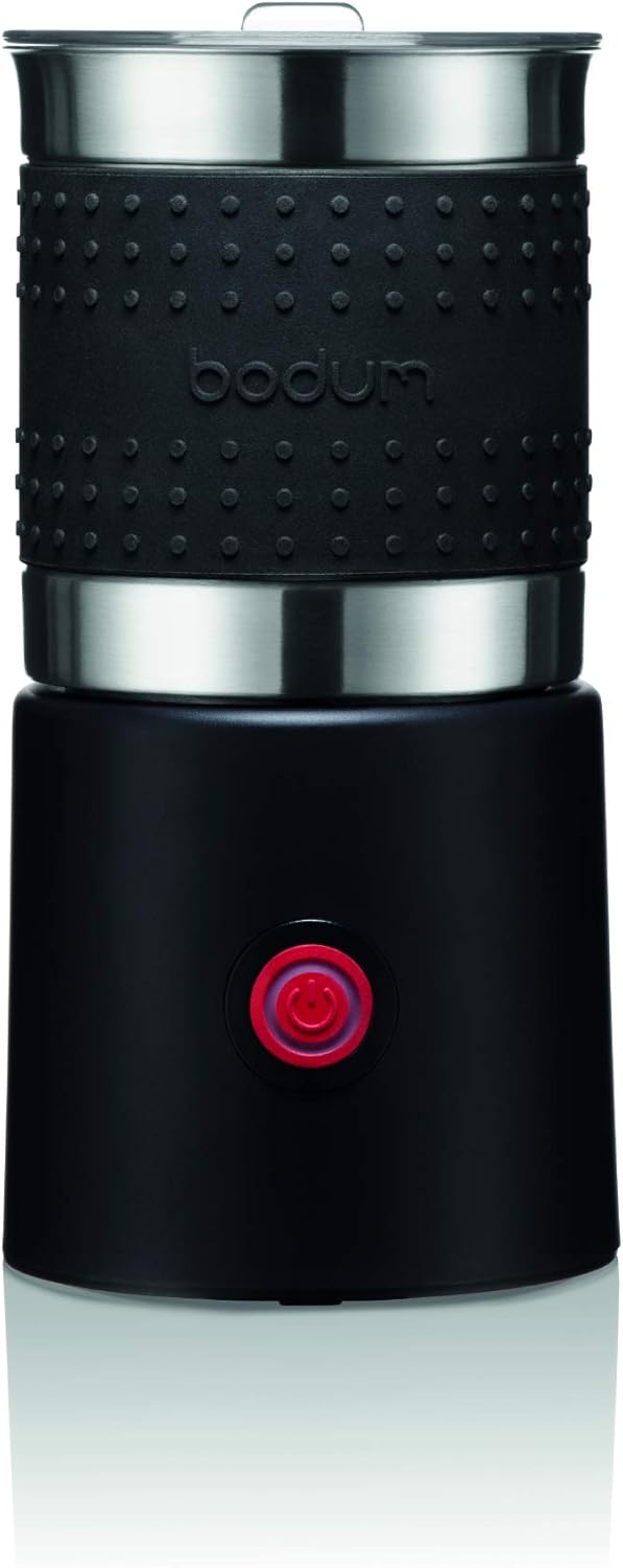 Bodum Milchaufschäumer, Edelstahl, Schwarz, 10.3 x 10.3 x 21.1 cm 600 W, 600 W