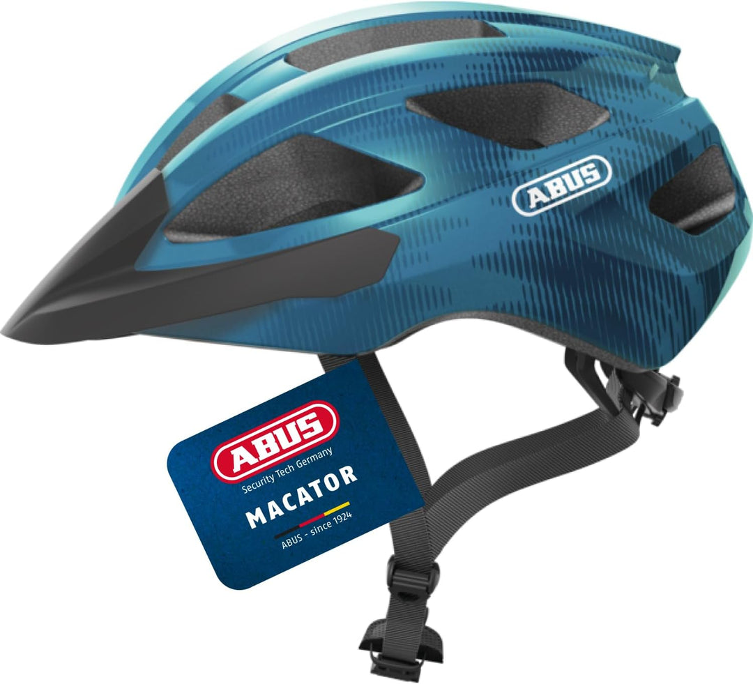 ABUS Rennradhelm Macator - sportiver Fahrradhelm für Einsteiger - auch für Zopfträger/-innen - für D