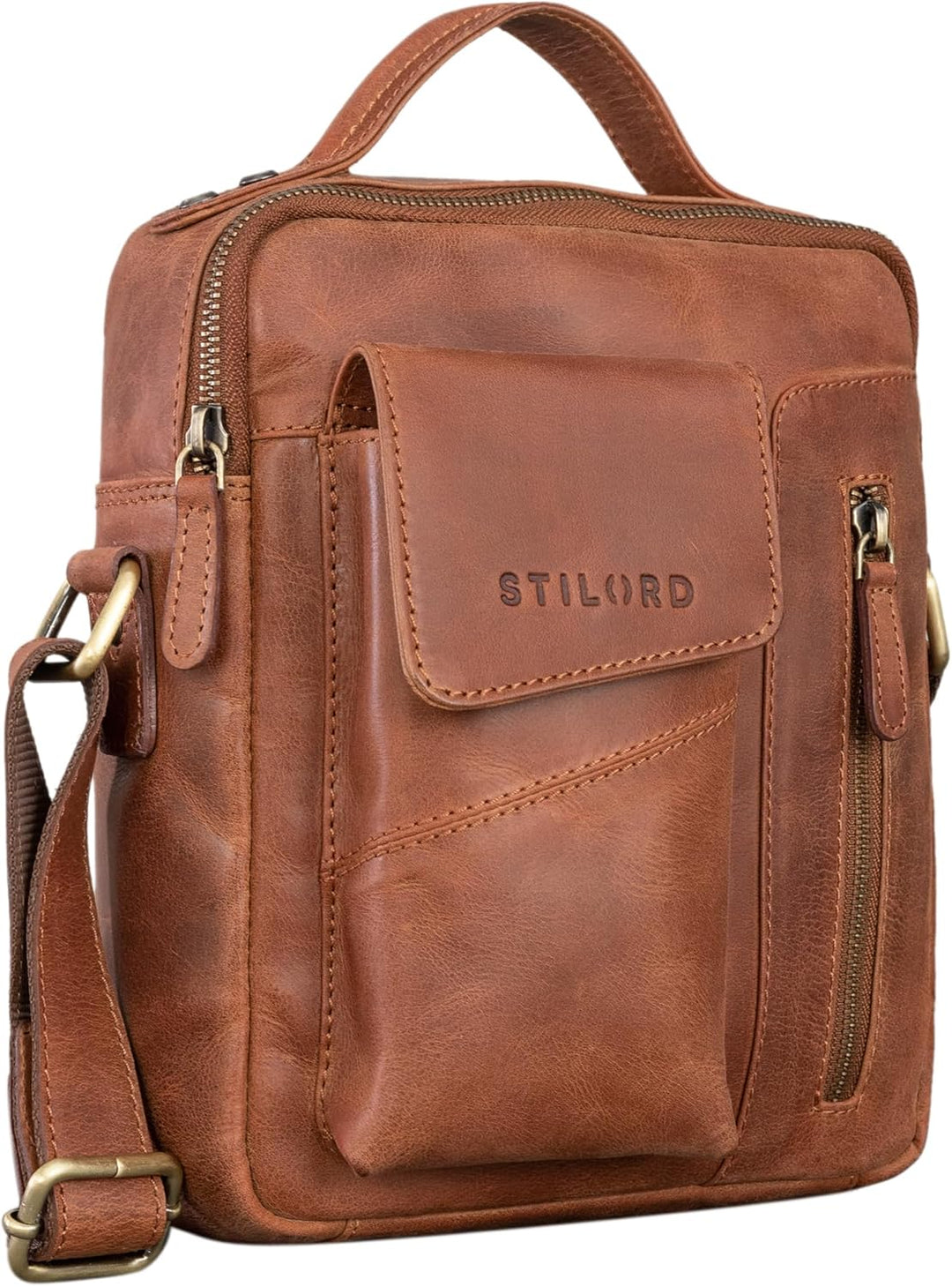 STILORD 'Otis' Stilvolle Umhängetasche Herren aus echtem Leder Klein - Schultertasche für modebewuss