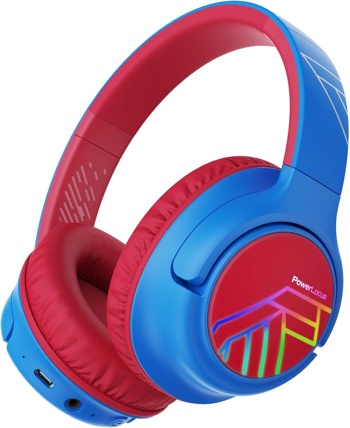 PowerLocus Bobo Bluetooth Kopfhörer Kinder, Kinderkopfhörer Over Ear mit 74/85/94dB Lautstärkebegren