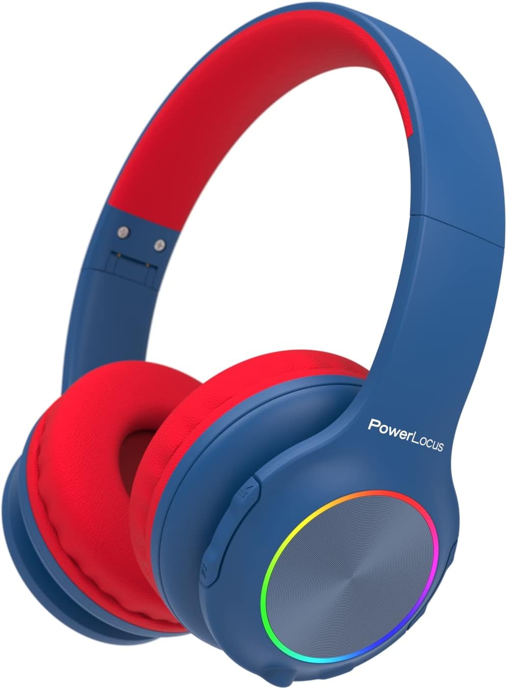 PowerLocus Kinderkopfhörer Bluetooth, Kinder Kopfhörer Kabellos mit LED-Leuchten und 94DB Lautstärke