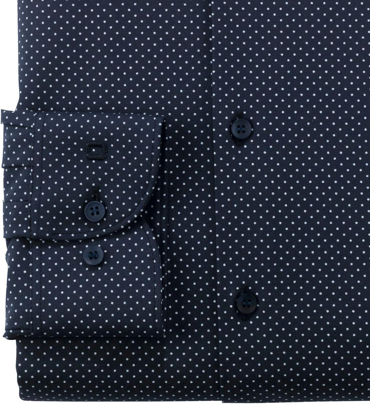 OLYMP Herren Businesshemd Level Five 24/Seven,Einfarbig,Body fit,Kent-Kragen 39 Marine 18, 39 Marine