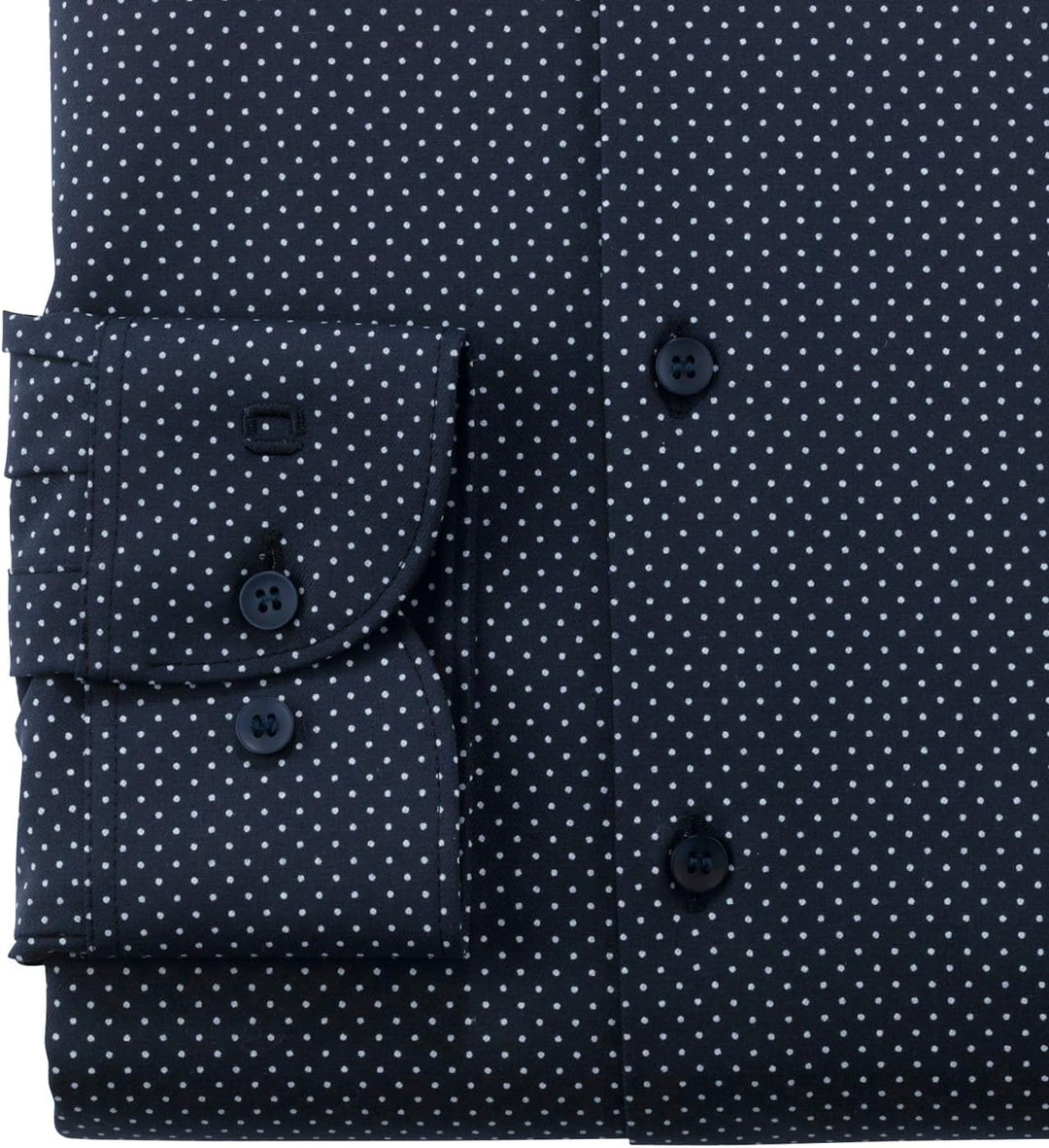 OLYMP Herren Businesshemd Level Five 24/Seven,Einfarbig,Body fit,Kent-Kragen 39 Marine 18, 39 Marine