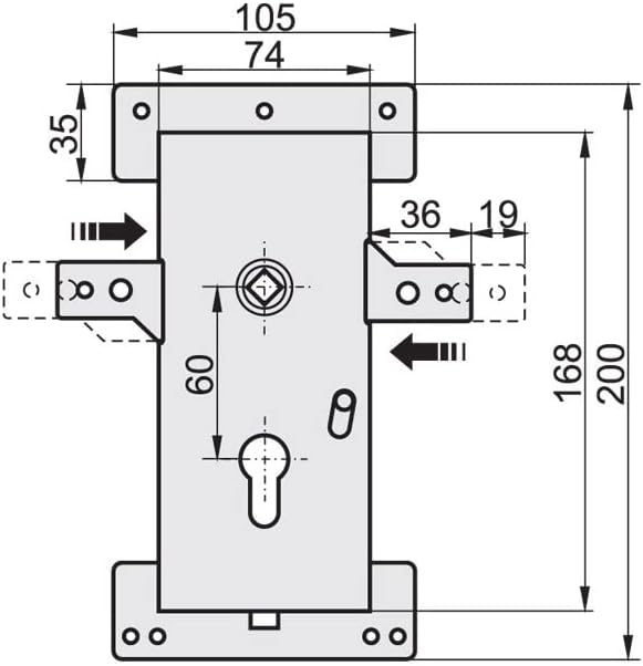 KOTARBAU® Kastenschloss Garagenschloss 60mm Grossartige Lösung für die Sicherung von Türen Profilzyl
