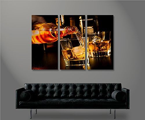 islandburner Bild Bilder auf Leinwand Bar Drinks Bartender Whiskey 3p XXL Poster Leinwandbild Wandbi
