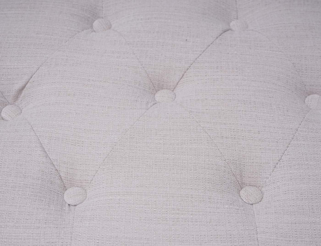 Mendler Ottomane Chesterfield, Sitzhocker Fussablage Hocker, wasserabweisend Stoff/Textil 39x77x47cm