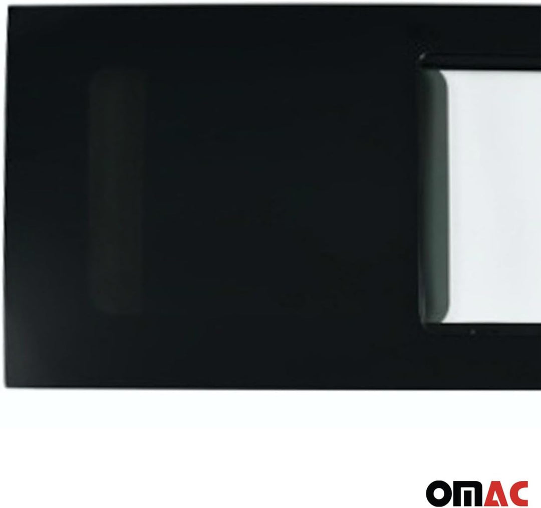 Seitenfenster Schiebefenster kompatibel mit Ford Transit Custom 2013-2023 L1 L2 Auto Rechts Schwarz,
