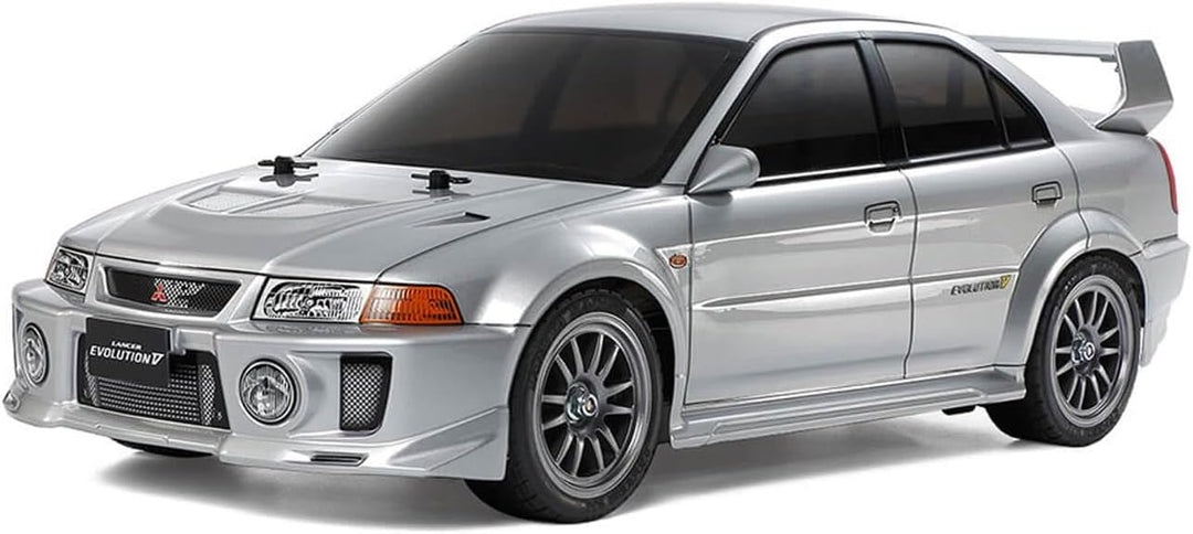 TAMIYA 58713 1:10 RC Mitsubishi Lancer Evo V TT-02 - ferngesteuertes Auto, RC Fahrzeug, Modellbau, B