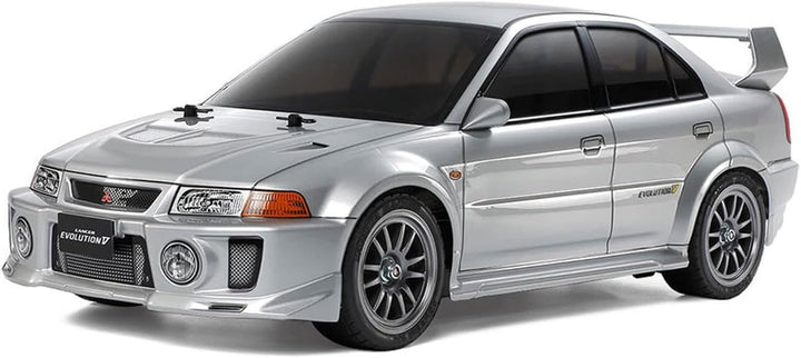 TAMIYA 58713 1:10 RC Mitsubishi Lancer Evo V TT-02 - ferngesteuertes Auto, RC Fahrzeug, Modellbau, B