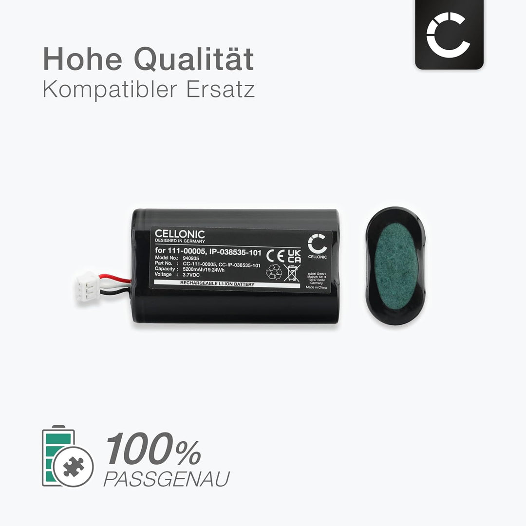 CELLONIC® Ersatzakku 111-00005, IP-038535-101 für Sonos Roam Lautsprecher Musikbox Akku 5200mAh Soun