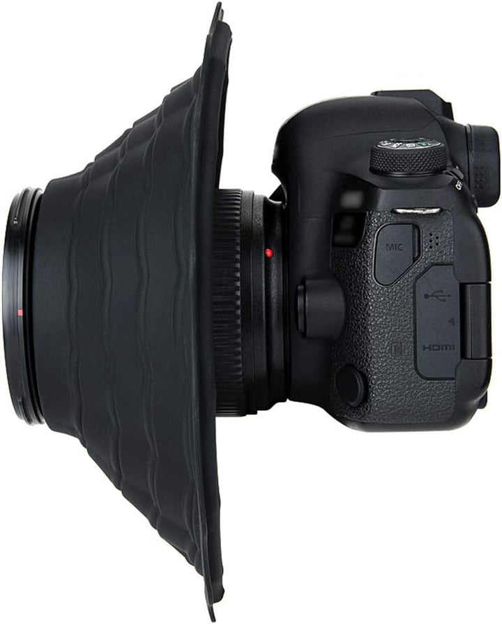 JJC Silikon Gegenlichtblende für Canon Nikon DSLR Kamera Objektiv Aussendurchmesser 53mm ~ 72mm, Gla