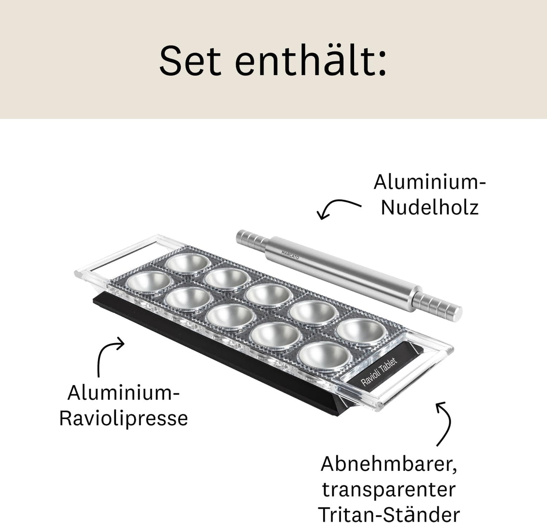 Marcato Ravioli Tablet Schwarz - Ravioliform 36 x 21 x 7 cm Schwarz, 36 x 21 x 7 cm Schwarz