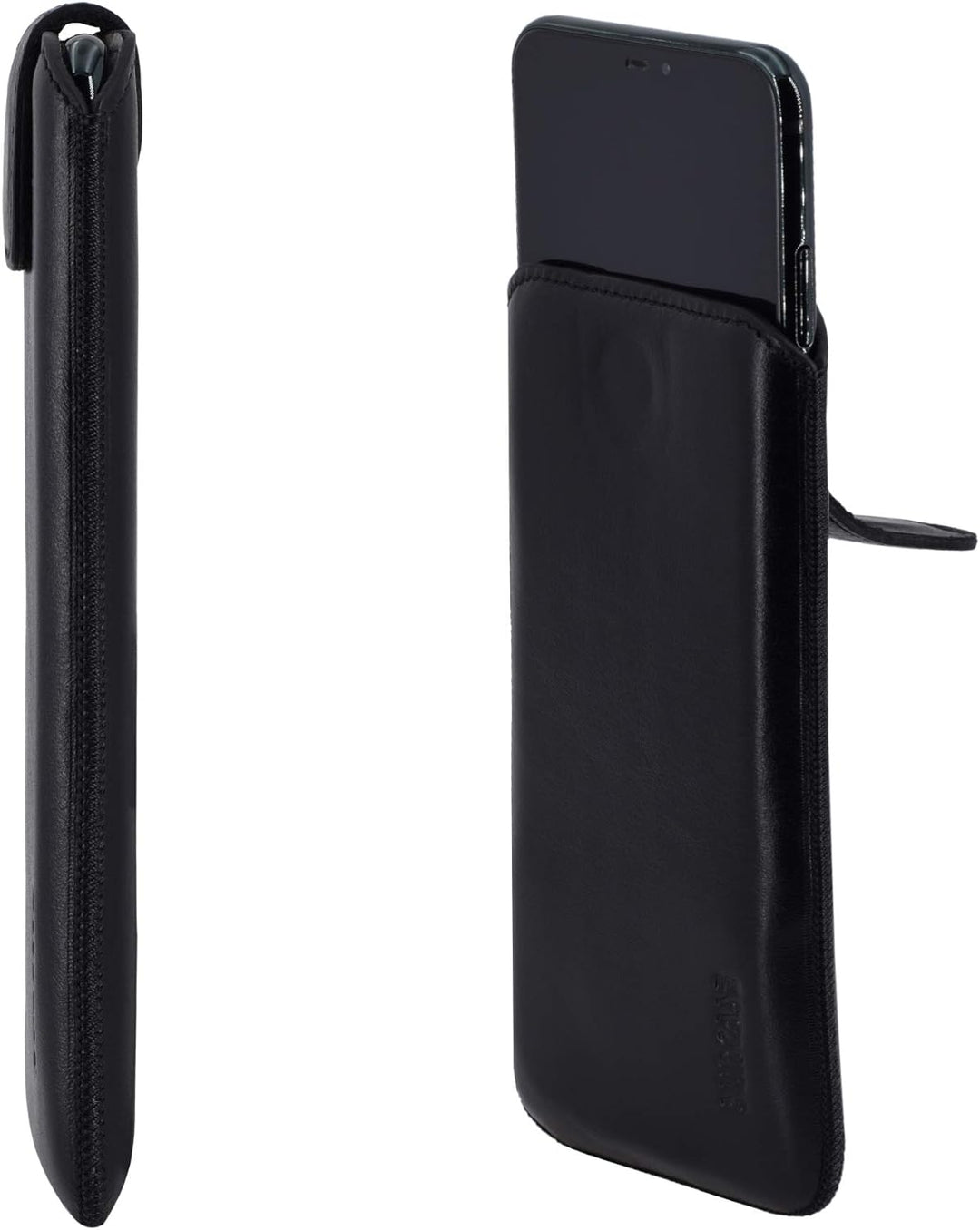 Suncase ECHT Ledertasche Leder Etui *Slim-Edition* für Swissvoice G50 Leder Hülle Handytasche (mit R