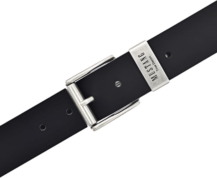 MUSTANG Herren Gürtel Ledergürtel W80 Schwarz (0790), W80 Schwarz (0790)