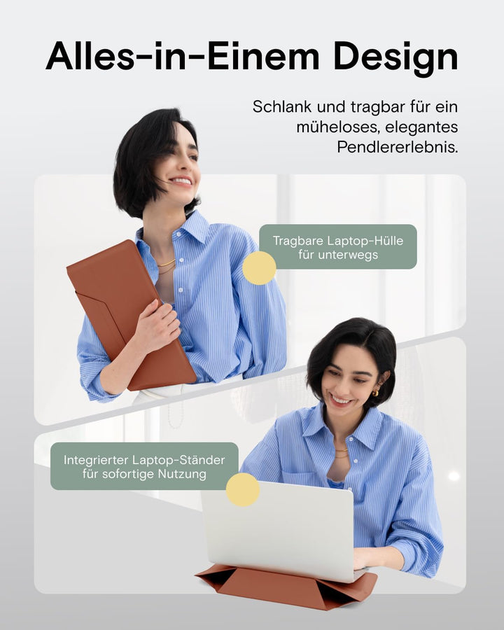 MOFT Laptoptasche und Ständer, Erweiterbarer Stauraum Tasche für 13-14 Zoll Notebook, Hülle Kompatib
