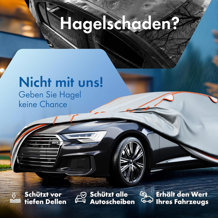 WALSER Auto Hagelschutzplane Vollschutz wasserdichte atmungsaktive Hagelschutzgarage für optimalen H