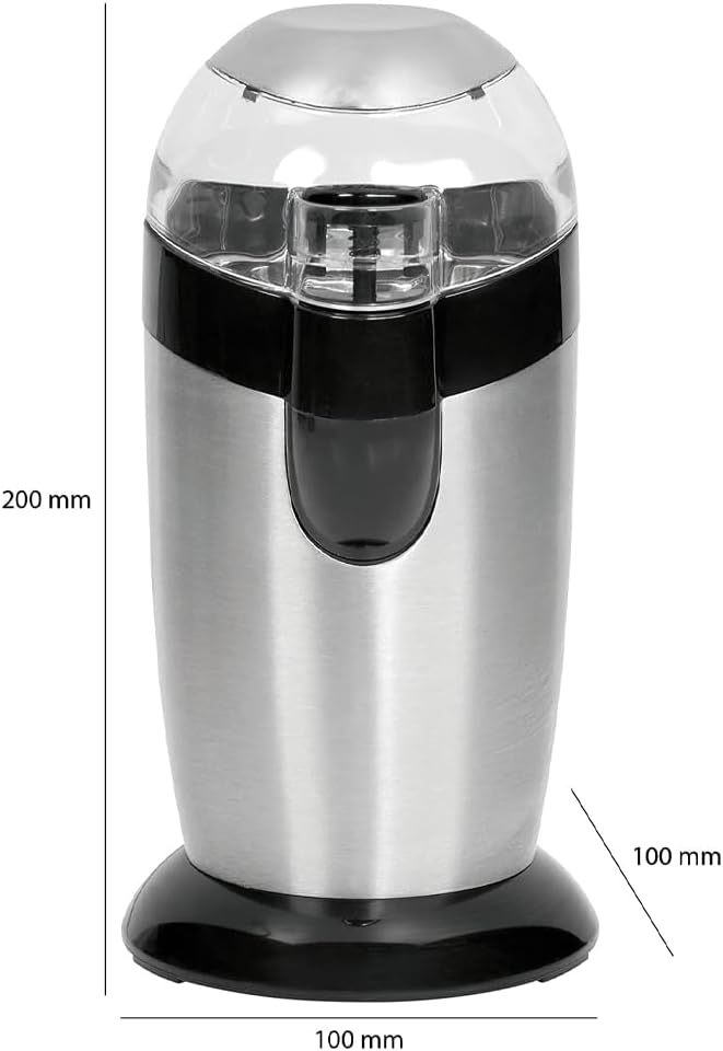 Avilia Trita Kaffeemühle 120 W mit Klingen aus Edelstahl und hygienischem Behälter aus Edelstahl