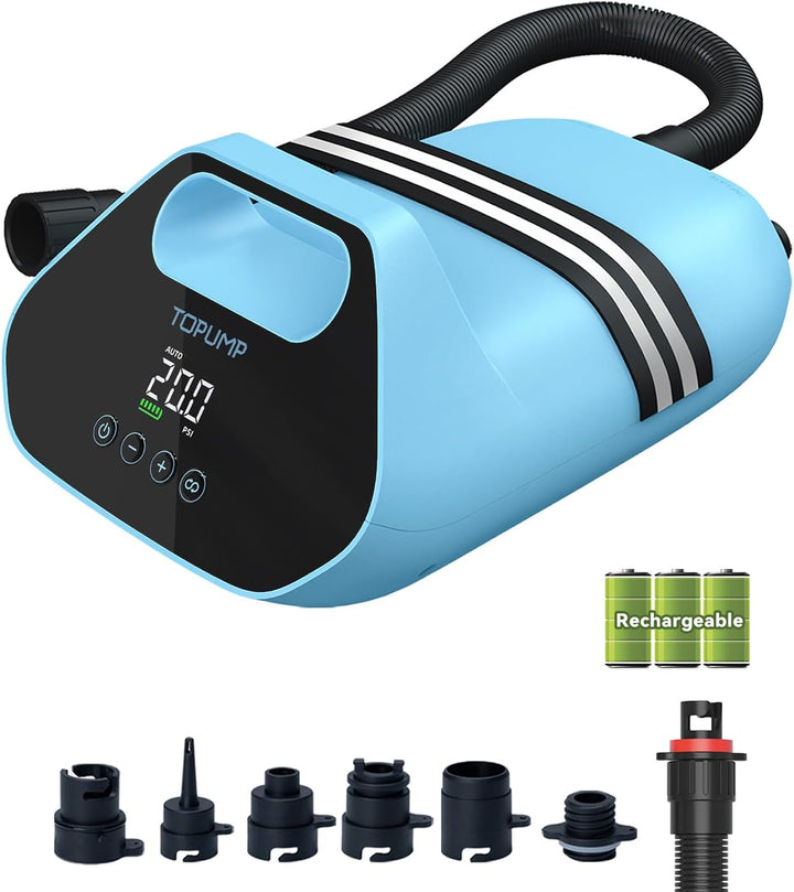 TOPUMP 7800mAh SUP Pumpe Elektrisch Akku TPS300, 20 PSI Hochdruck Elektrische SUP Luftpumpe, 110 V A