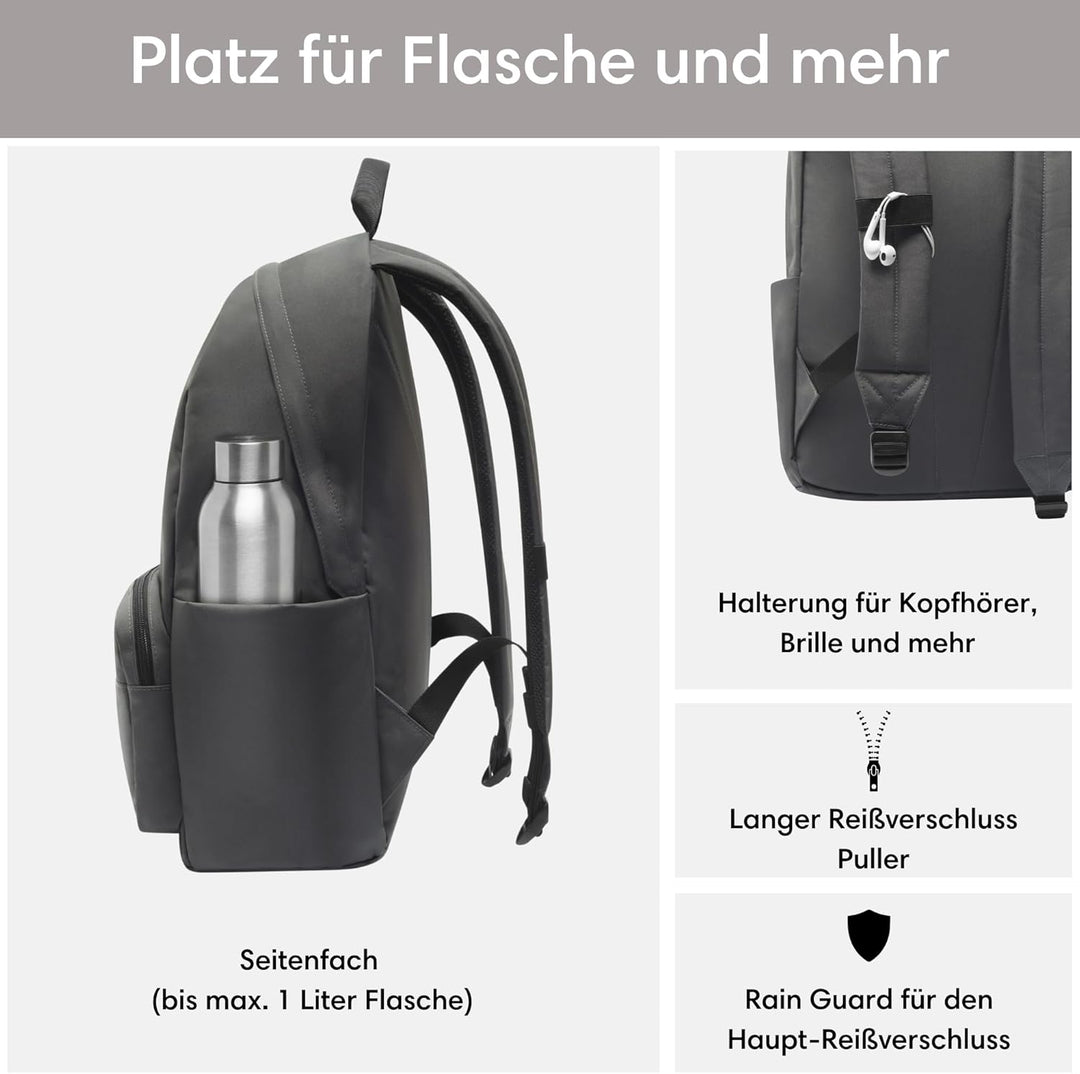 LARKSON Schulrucksack Mädchen & Jungen Teenager - No 3 - Rucksack Damen & Herren für Schule - 16" La