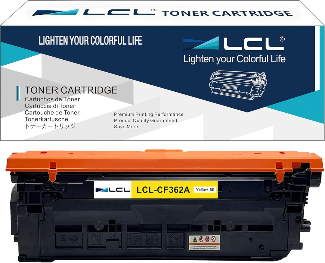 LCL Remanufactured Tonerkartusche CF362A 508A (1PACK Gelb) Ersatz für HP M553 Printer M577 Printer C