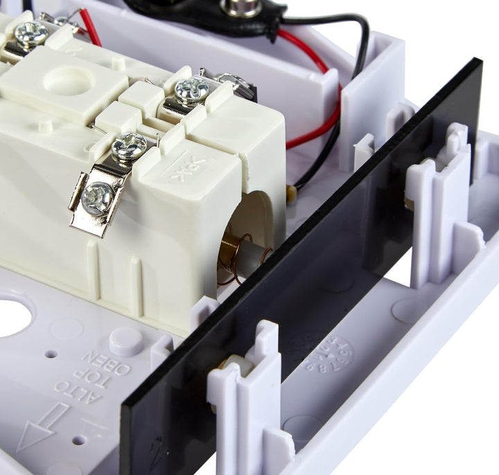 UNITEC Zweiklang-Gong Luna, Glasplatte, fest verdrahtet, 83dB, 8 bis 12 V Wechselstrom oder 9V-Block