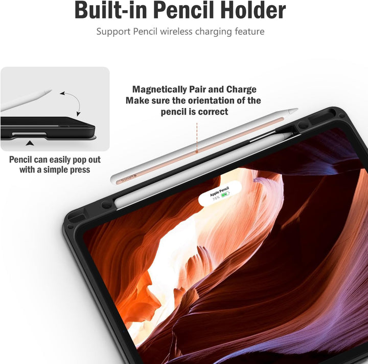 Antbox Hülle für iPad Pro 12.9 Zoll 2022 (6. Generation)/2021 (5.Gen) / 2020 (4.Gen) / 2018 (3. Gen)