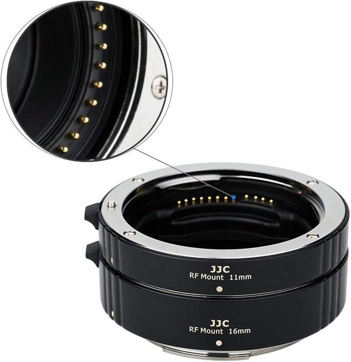 JJC Autofokus Zwischenringe TTL AF-Makro-Verlängerungsrohr-Set 11/16MM für Canon RF Mount EOS R10 R7