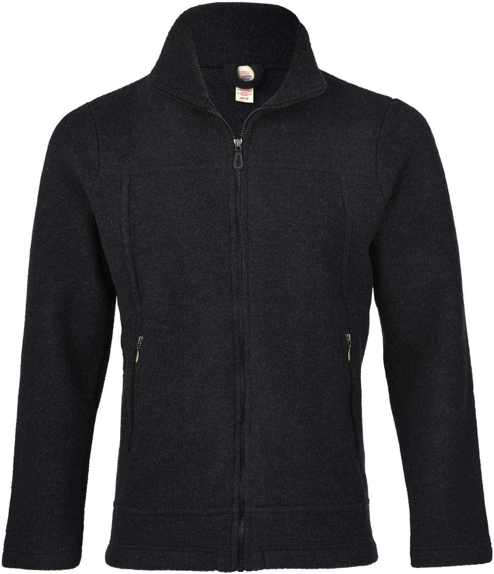Engel Jacke Merino Wollfleece M Schwarz Melange, M Schwarz Melange
