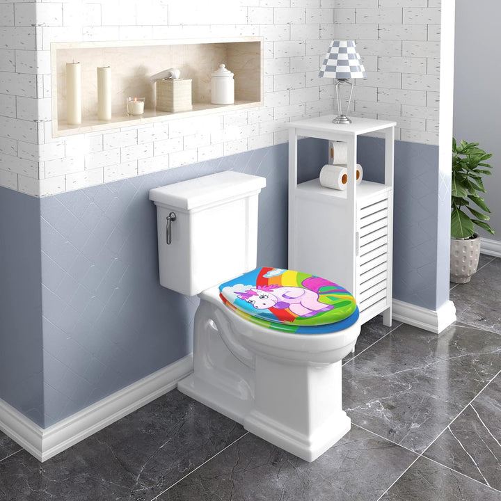 WOLTU WC Sitz mit Absenkautomatik,Toilettensitz Motiv, Toilettendeckel aus Duroplast, Stable Klodeck