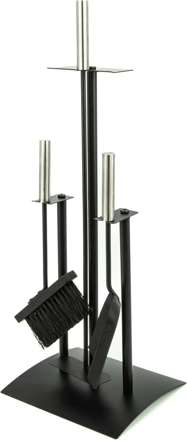 Valo Kaminbesteck Oslo (3 teilig, inkl. Kaminbesen, Schaufel und Schürhaken, Kamingarnitur, Kaminset