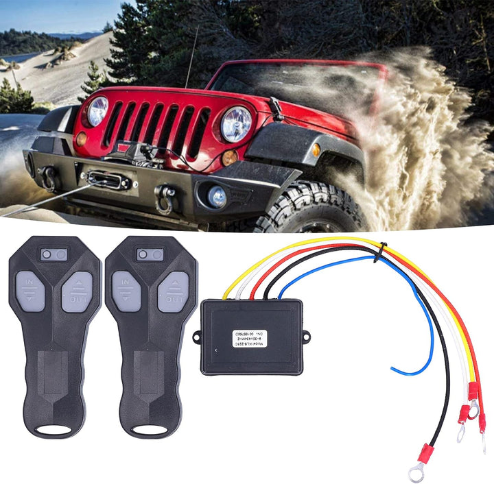 2 Stück Drahtlose Winden-Fernbedienung, Drahtloses Winden-Fernbedienungs-Controller-Kit 12 V Elektri