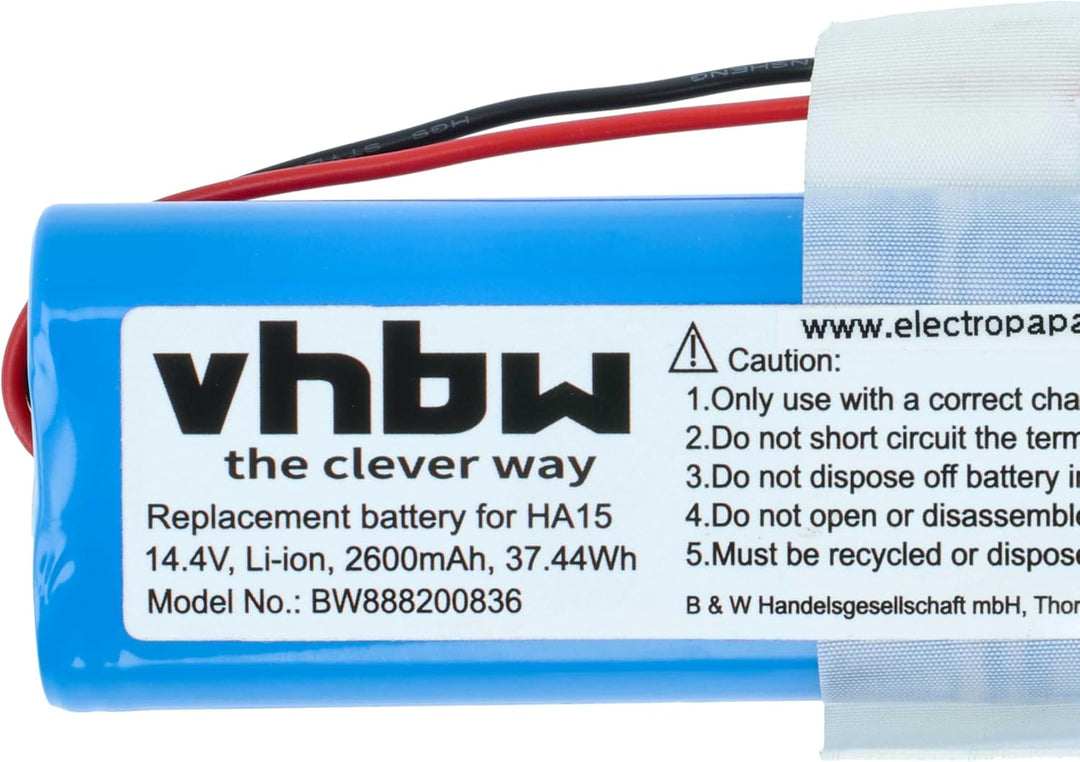 vhbw Akku kompatibel mit Medion MD 18500, 18501, 18600 Staubsauger Home Cleaner Heimroboter (2600mAh