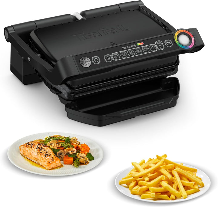 Tefal OptiGrill+ Snacking und Baking GC7148 Kontaktgrill | 2.000 W| automatische Anzeige des Garzust