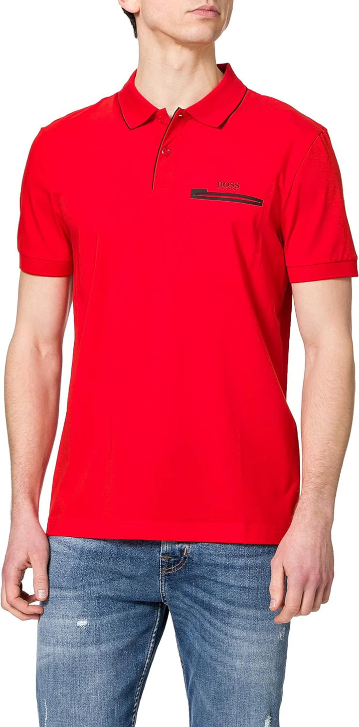 BOSS Herren Paule 9 10234064 01 Polohemd, Medium Red618, S