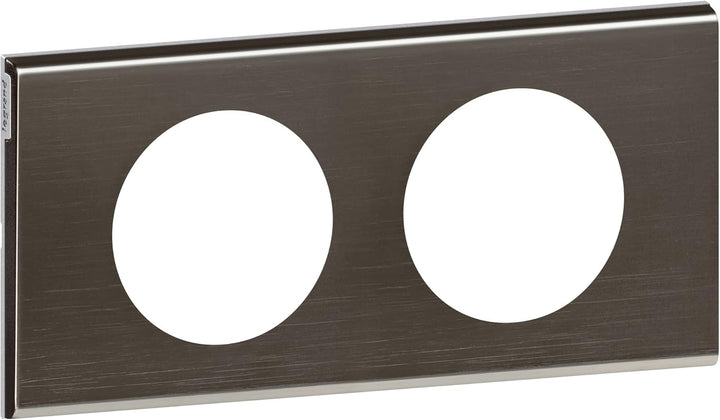Legrand Céliane Rahmen für 2 Steckdosen, schwarz, LEG69032 Nickel Noir, Nickel Noir