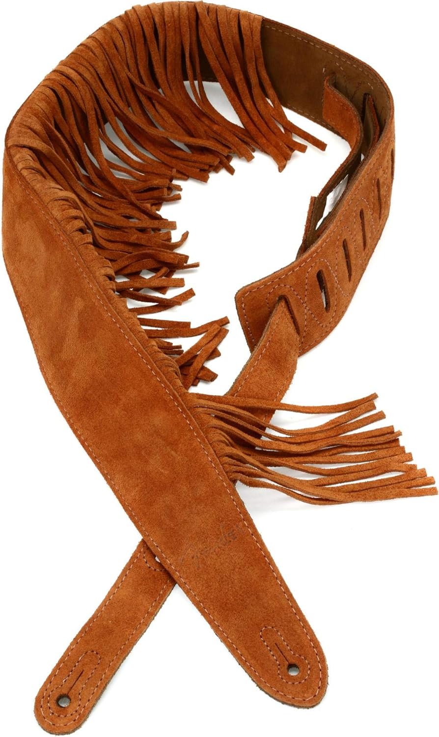 Fender® Suede Fringe Strap, brown