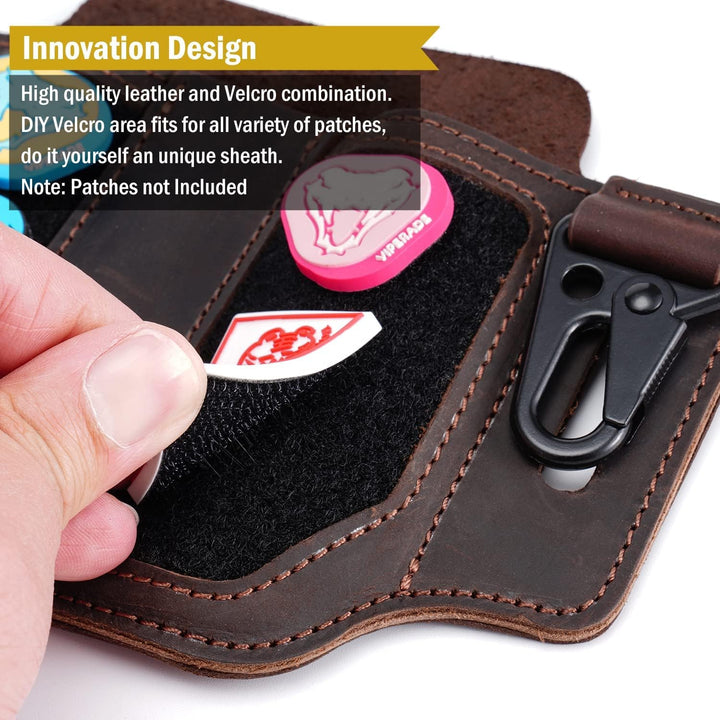 VIPERADE PL3 Multitool Scheide Lederscheide mit DIY Patch Bereich,EDC Taschen Organizer für Herren f