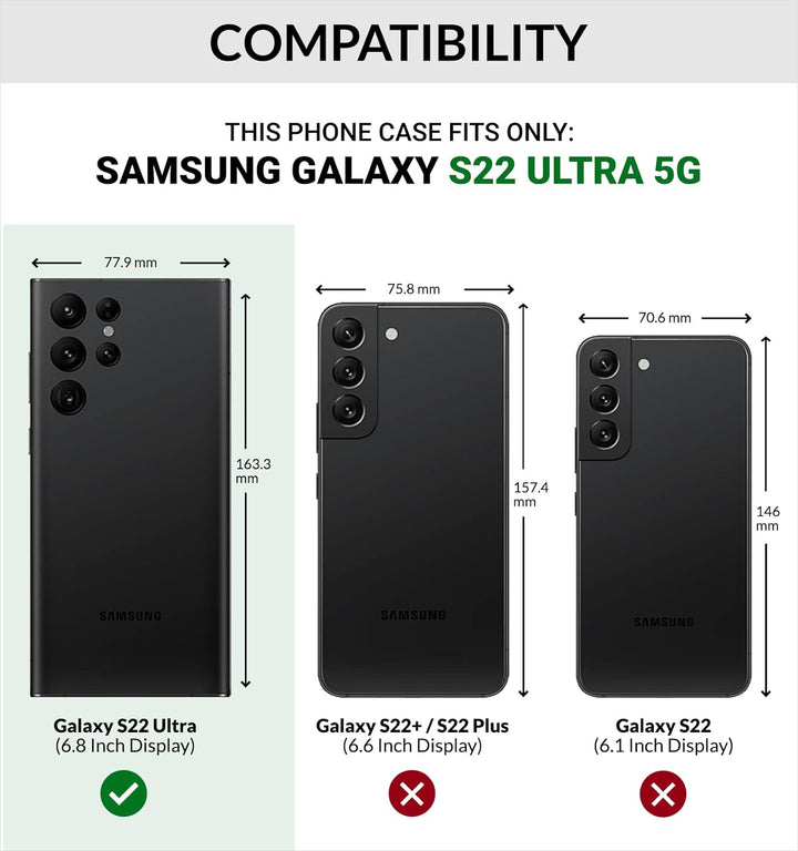 SURAZO Prestige Handyhülle für Samsung Galaxy S22 Ultra 5G – Premium Echtleder Hülle Schutzhülle mit