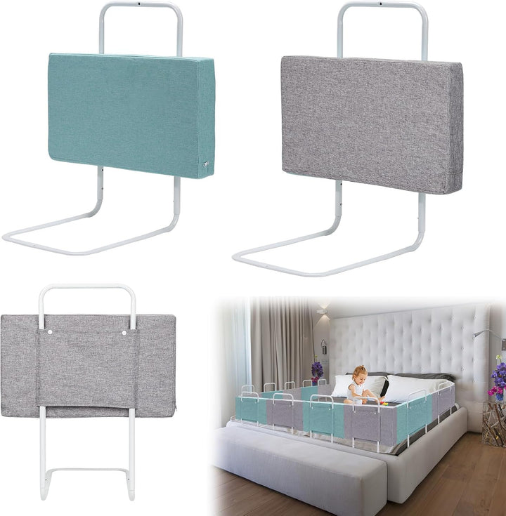 Ansobea 60x28cm Bettgitter Rausfallschutz Babybettgitter, Kinderbettgitter 5-Loch Höhenverstellbar,