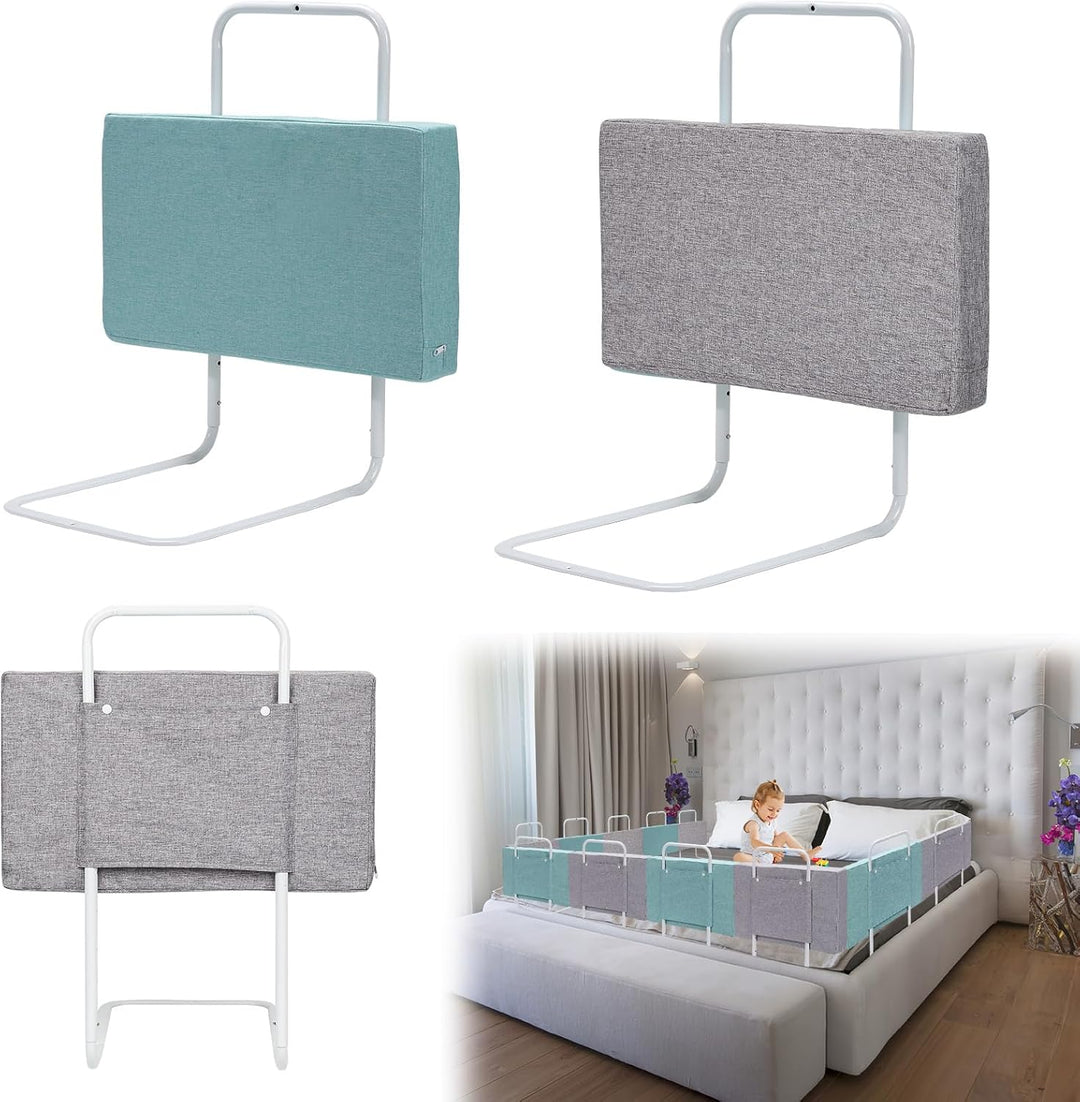 Ansobea 60x28cm Bettgitter Rausfallschutz Babybettgitter, Kinderbettgitter 5-Loch Höhenverstellbar,
