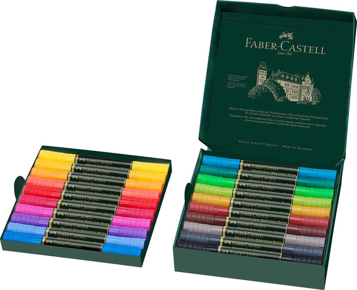 Faber-Castell 160320 - Aquarellmarker Albrecht Dürer mit Doppelspitze, 20er Etui, Marker mit Faser-